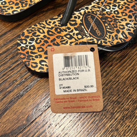 Havaianas Leopard Print Girls Flip Flop - Picture 5 of 5